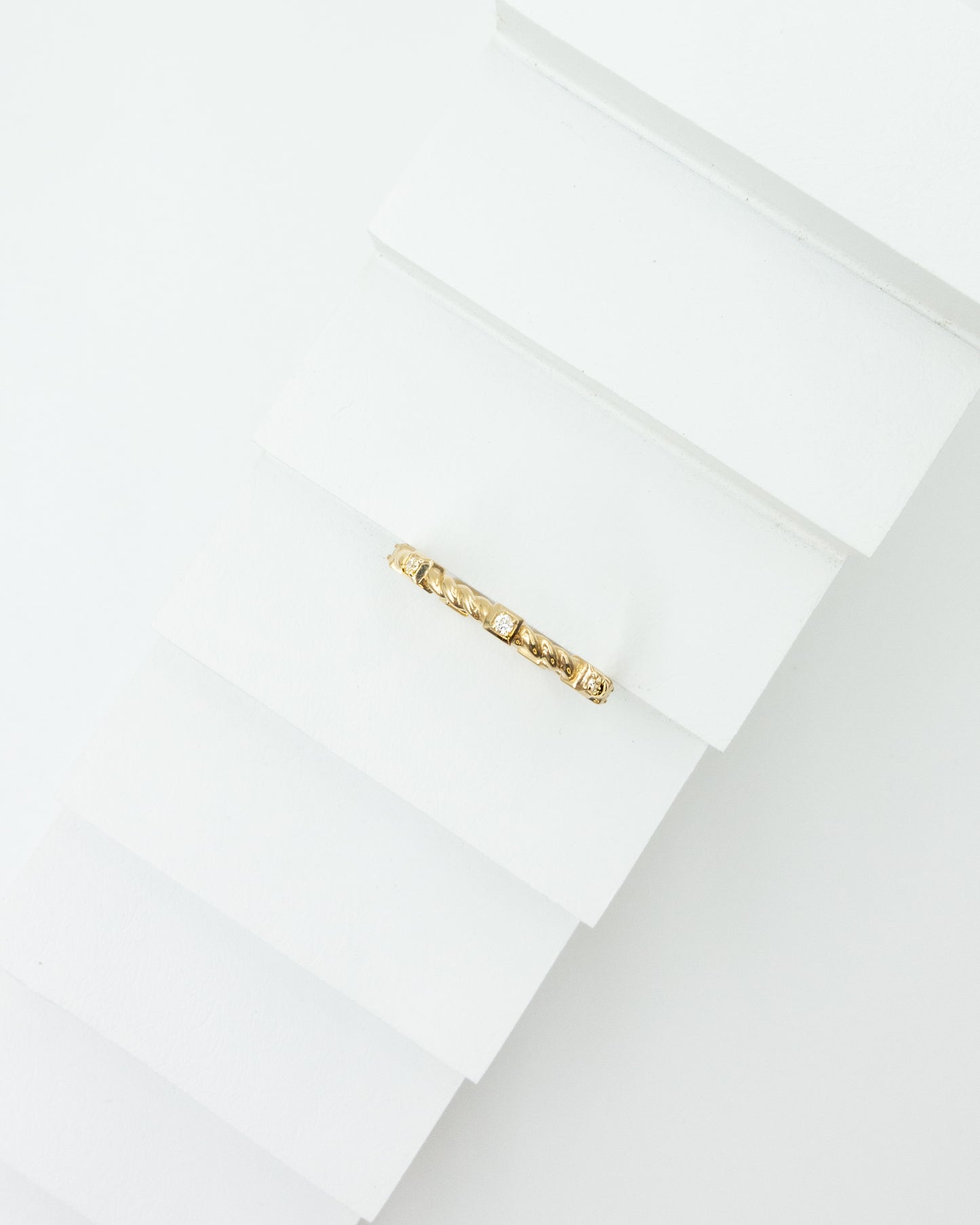 All Around Diamond Braided Eternity Ring