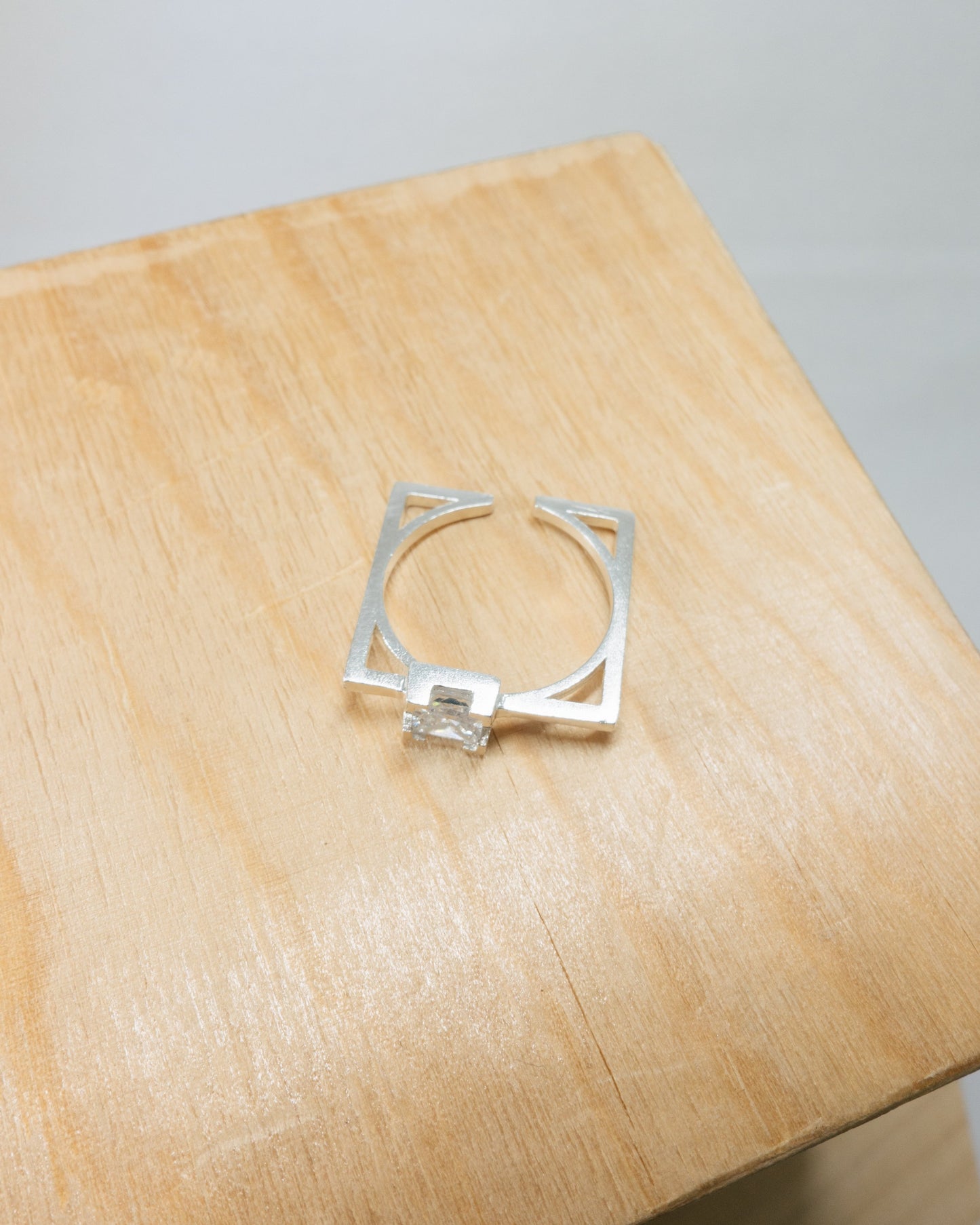 "Ava" zirconia square ring