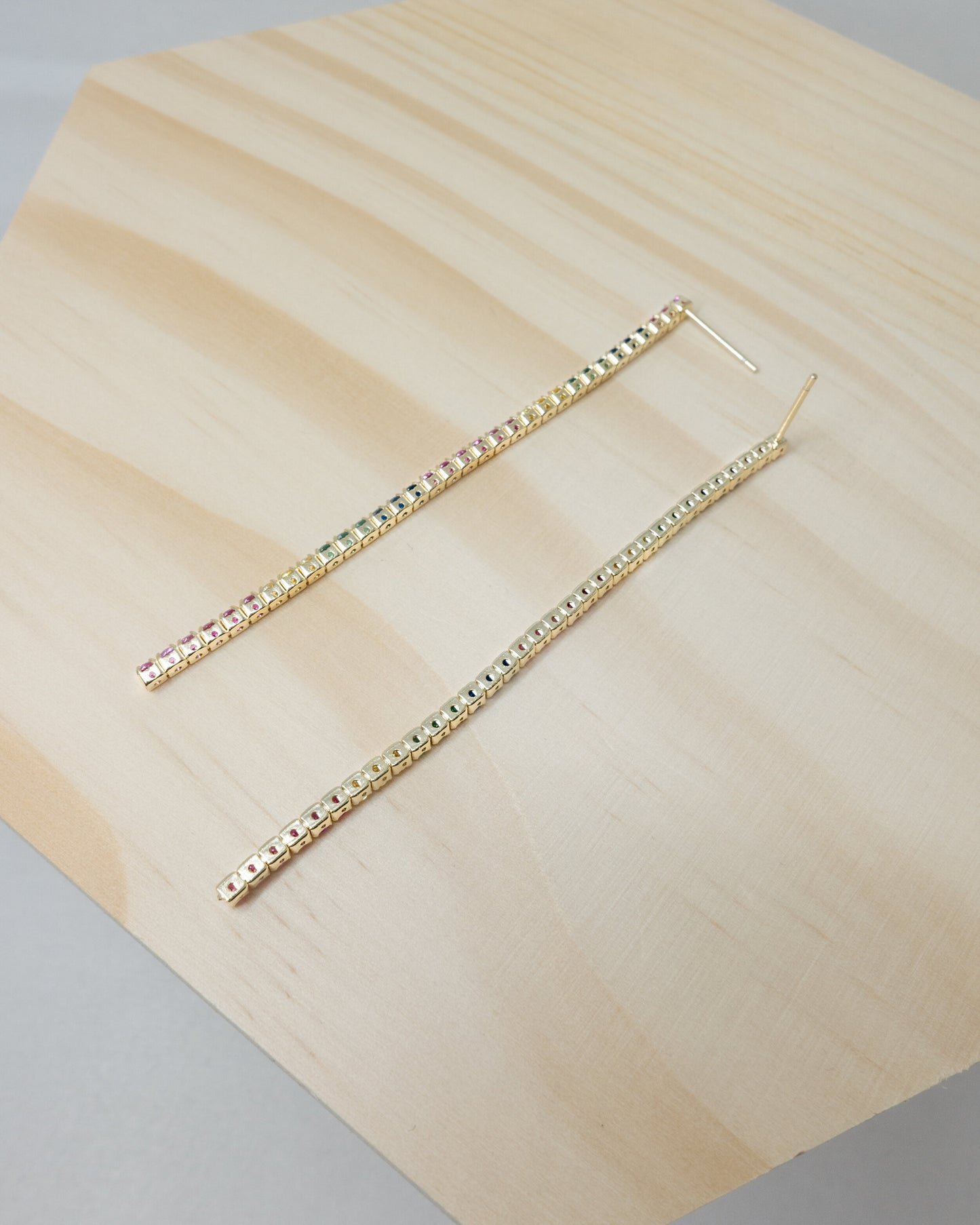 "Yoko" rainbow linear earrings