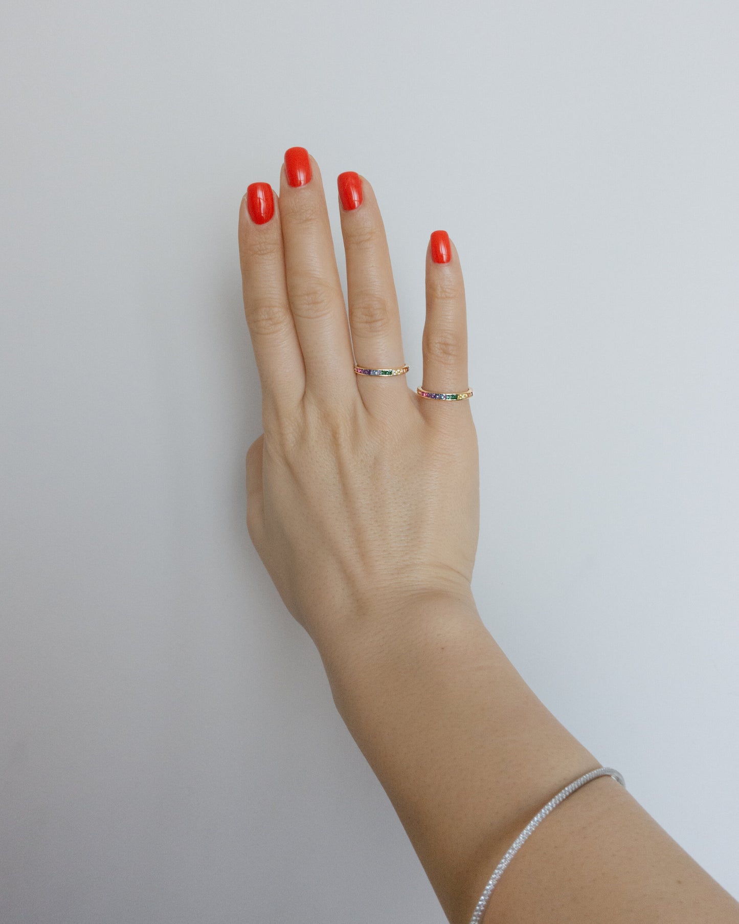 "Takara" rainbow stacking ring