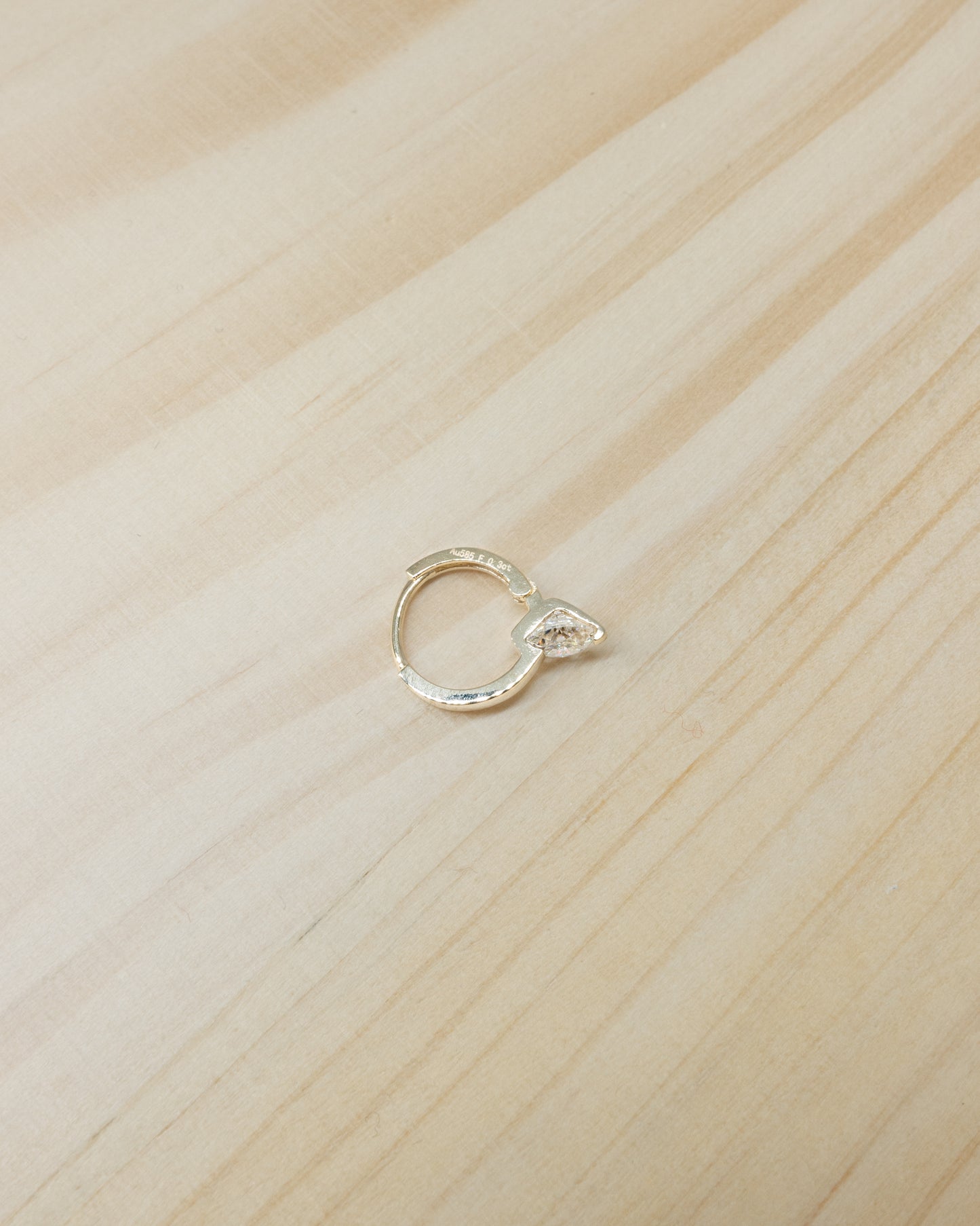 Single Moissanite Hoop