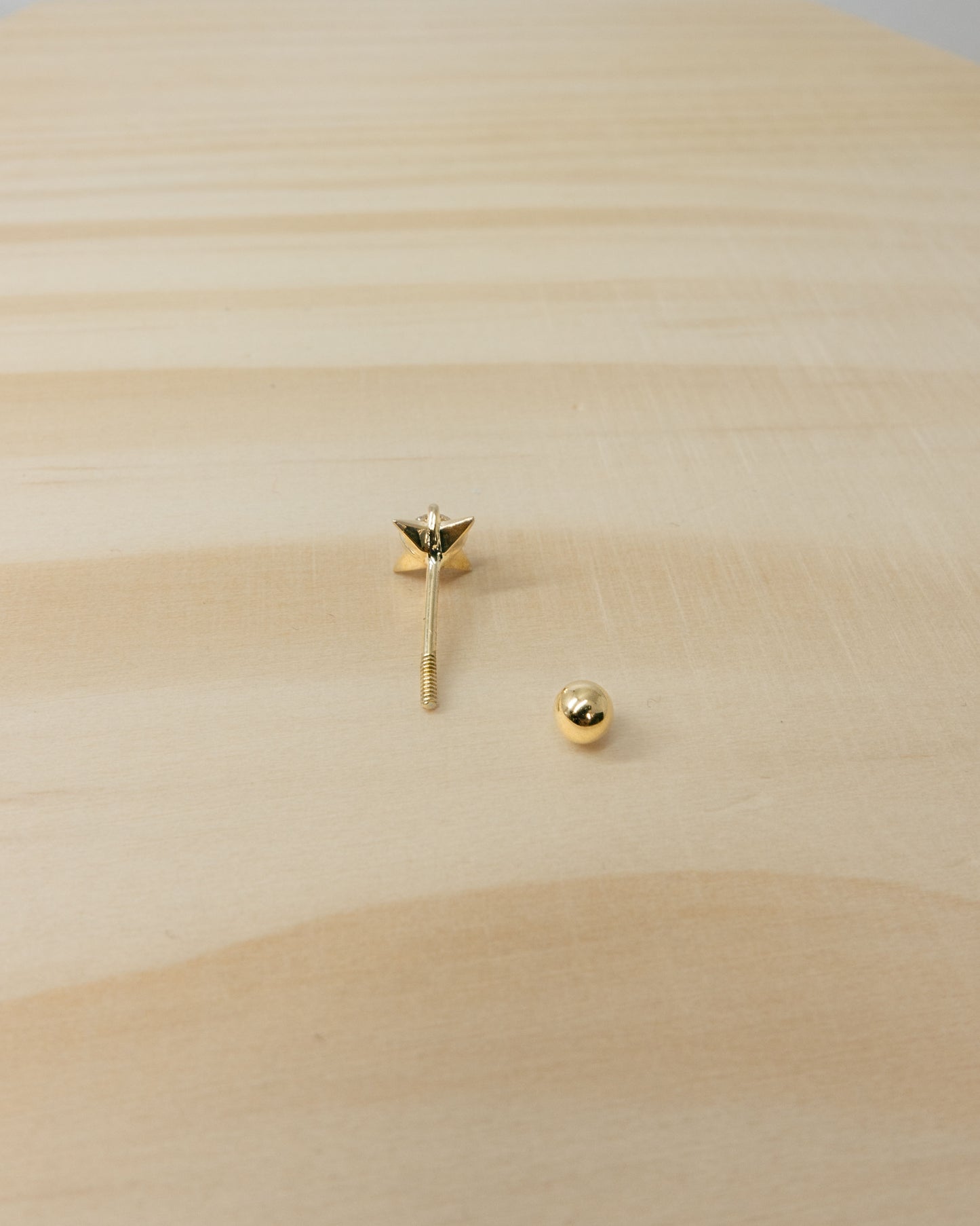 Moissanite Star Screw Back Stud