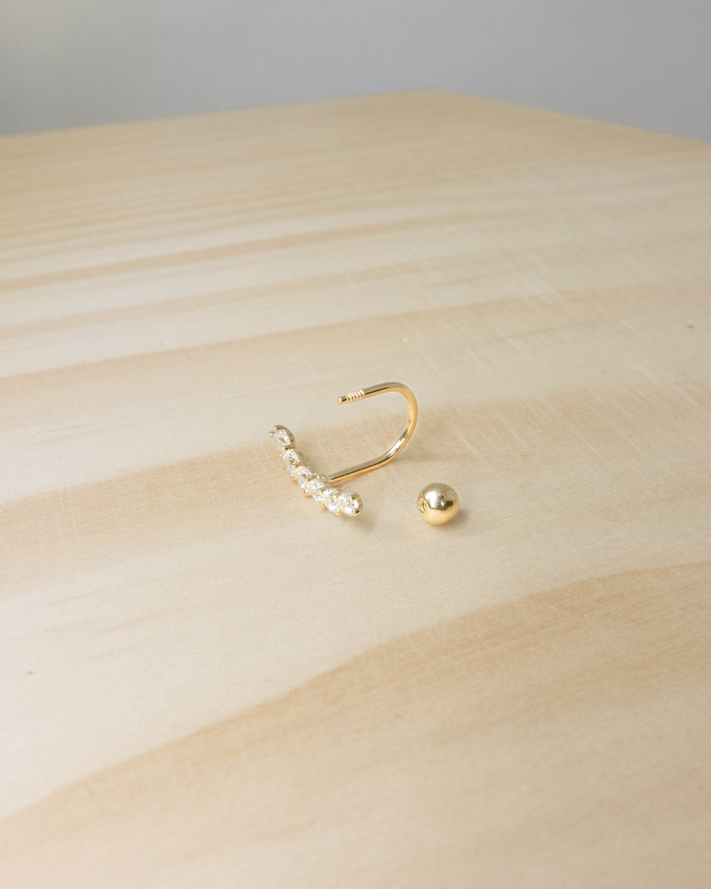 Pavé Moissanite Front Screw Back Hook