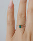 Vertical Emerald Pavé Diamond Stackable Ring