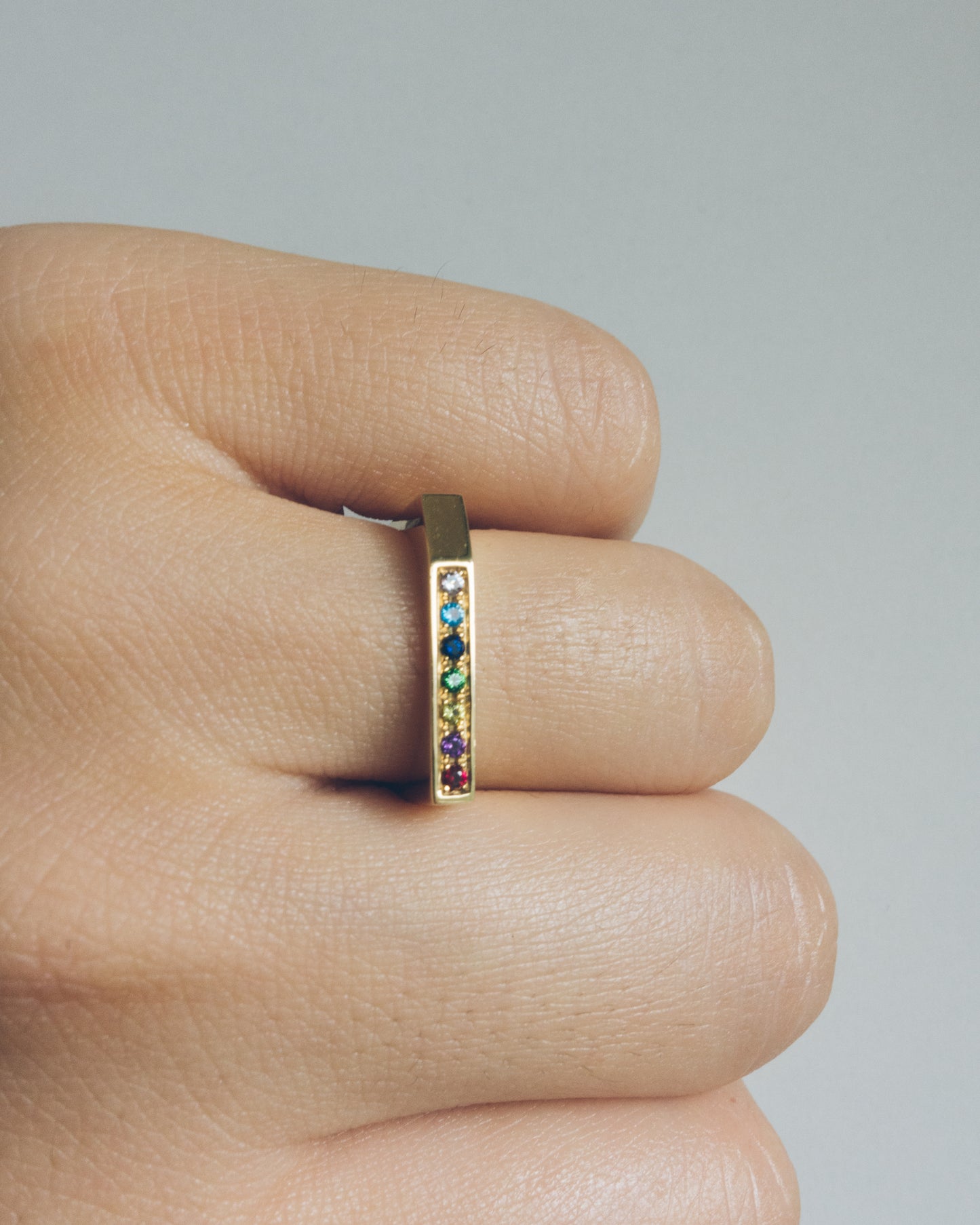 Rainbow Square Ring