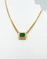 Emerald Pavé Diamond Curb Chain Necklace