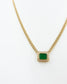 Emerald Pavé Diamond Curb Chain Necklace