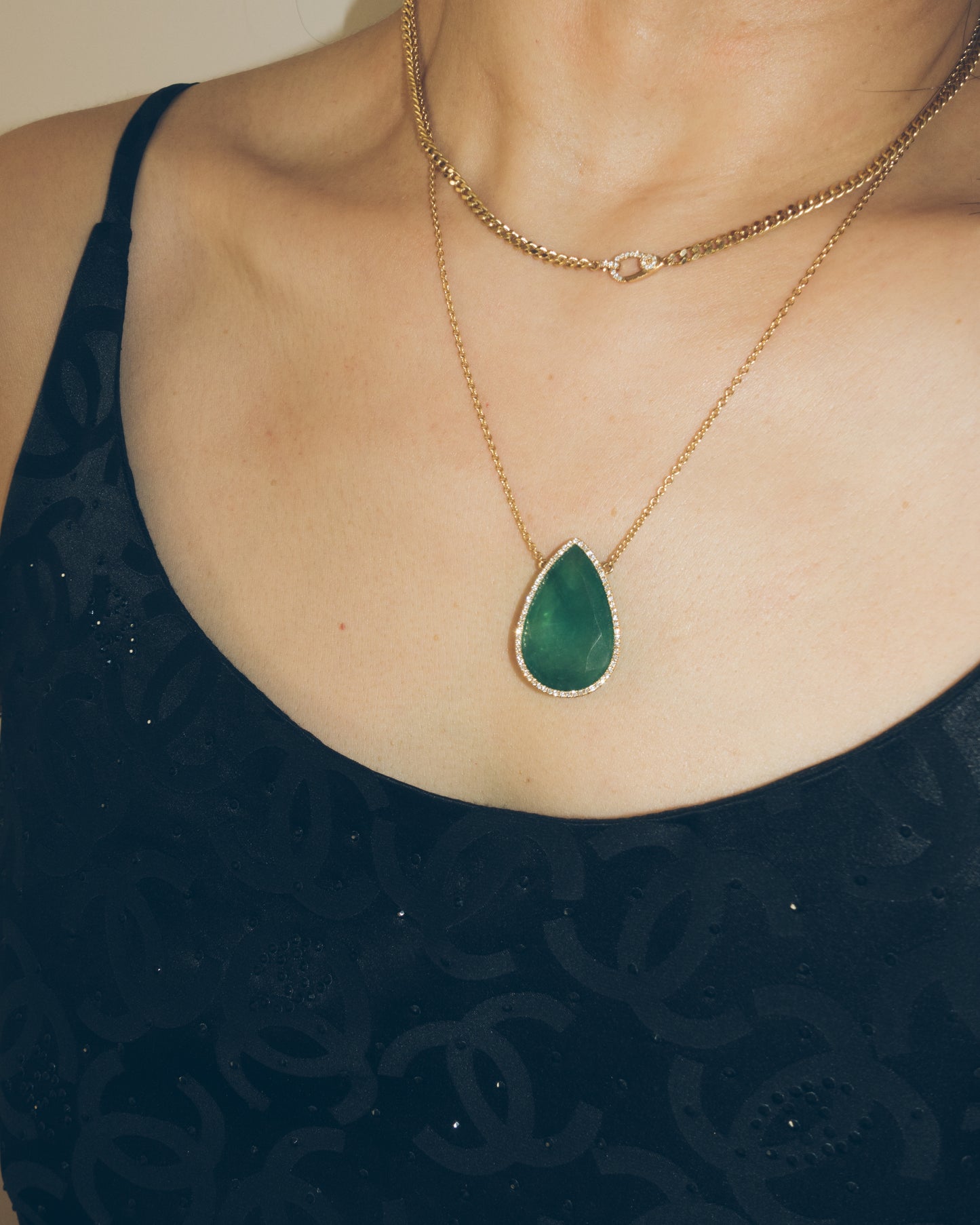 Magnificent Emerald Drop Necklace