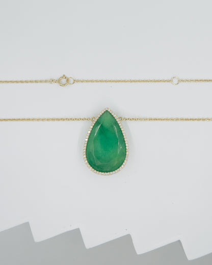 Magnificent Emerald Drop Necklace