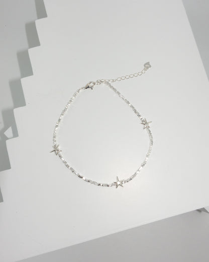 Sterling Silver Starfish Anklet