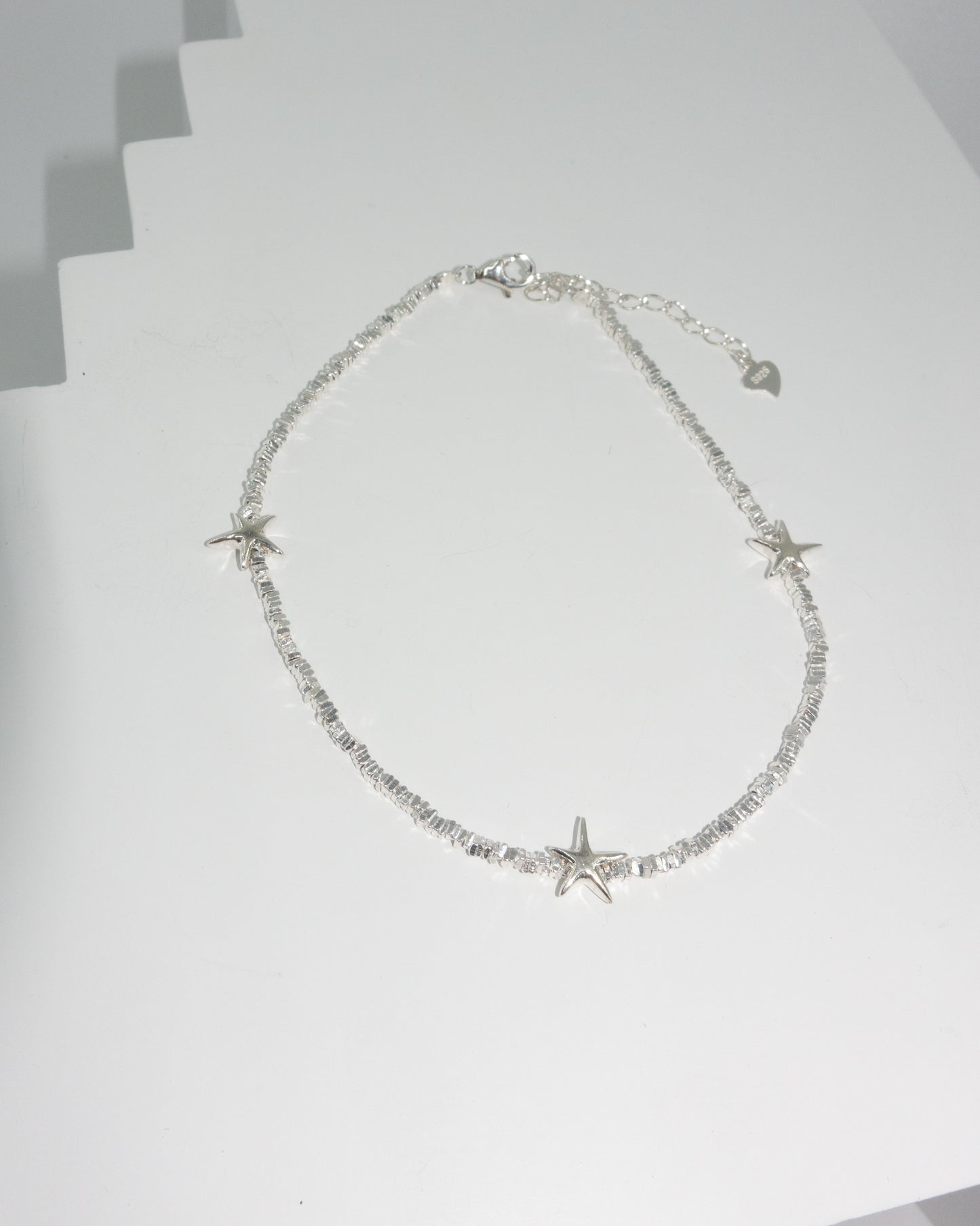 Sterling Silver Starfish Anklet