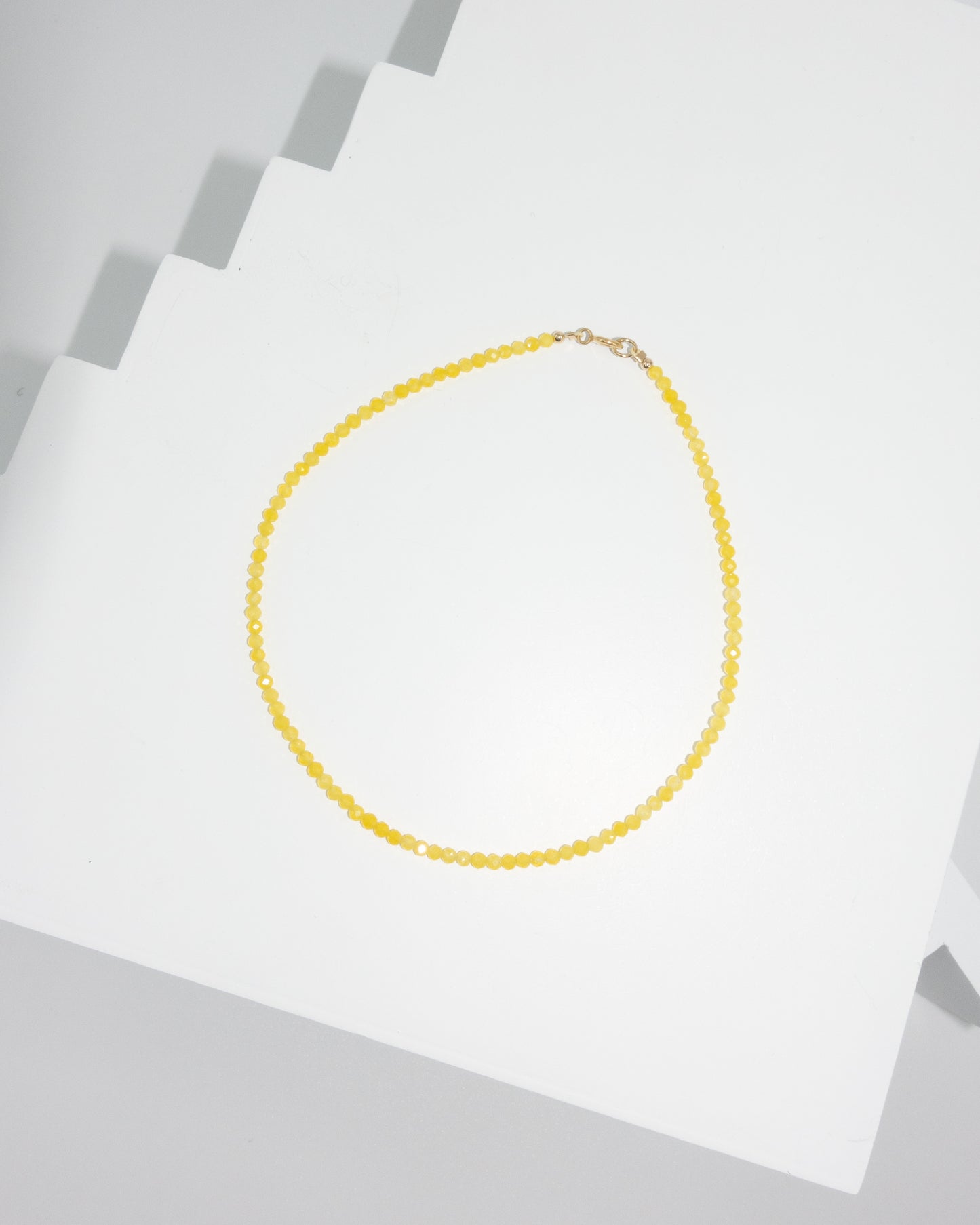 Handmade Yellow Agate Beads Anklet