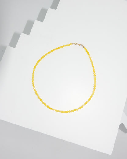 Handmade Yellow Agate Beads Anklet