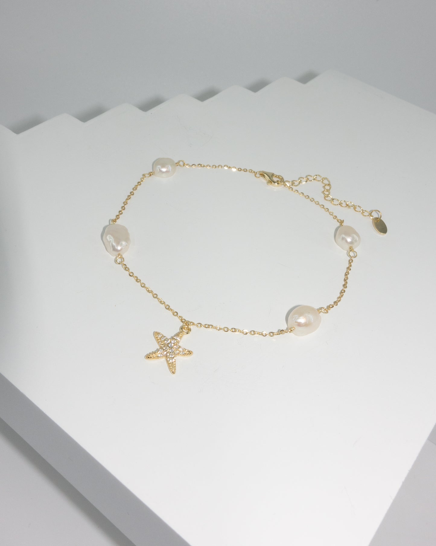 Freshwater Pearl Starfish Anklet