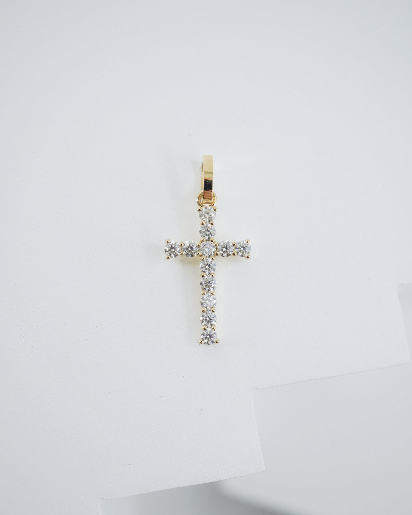 Moissanite Cross Pendant Charm