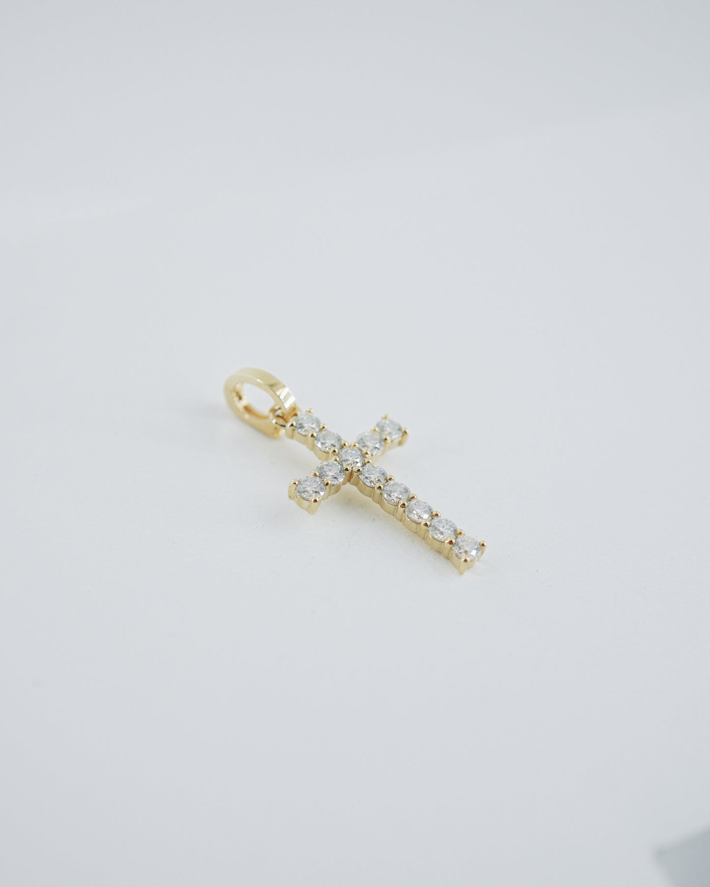 Moissanite Cross Pendant Charm