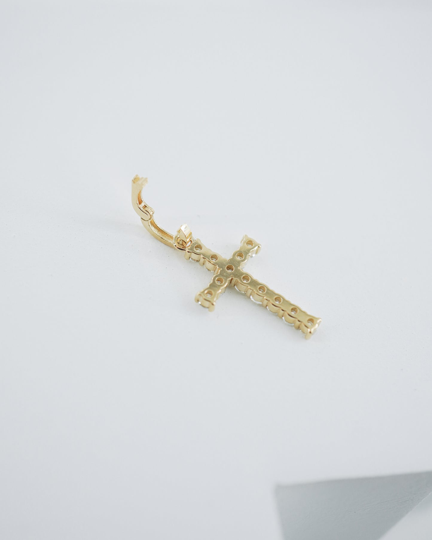 Moissanite Cross Pendant Charm