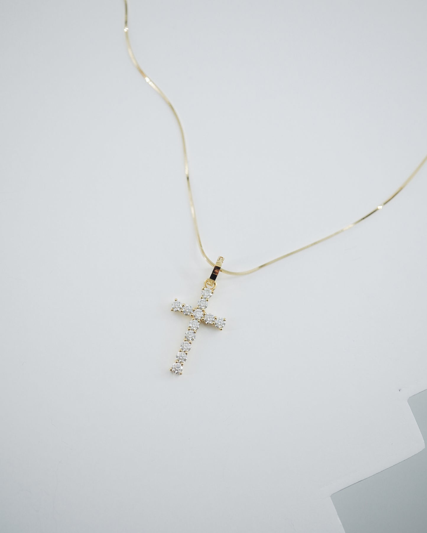 Moissanite Cross Pendant Charm