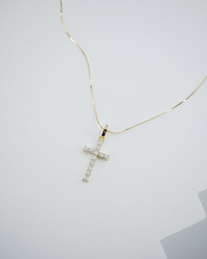 Moissanite Cross Pendant Charm