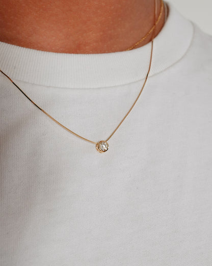 Fine Sleek Snake Necklace