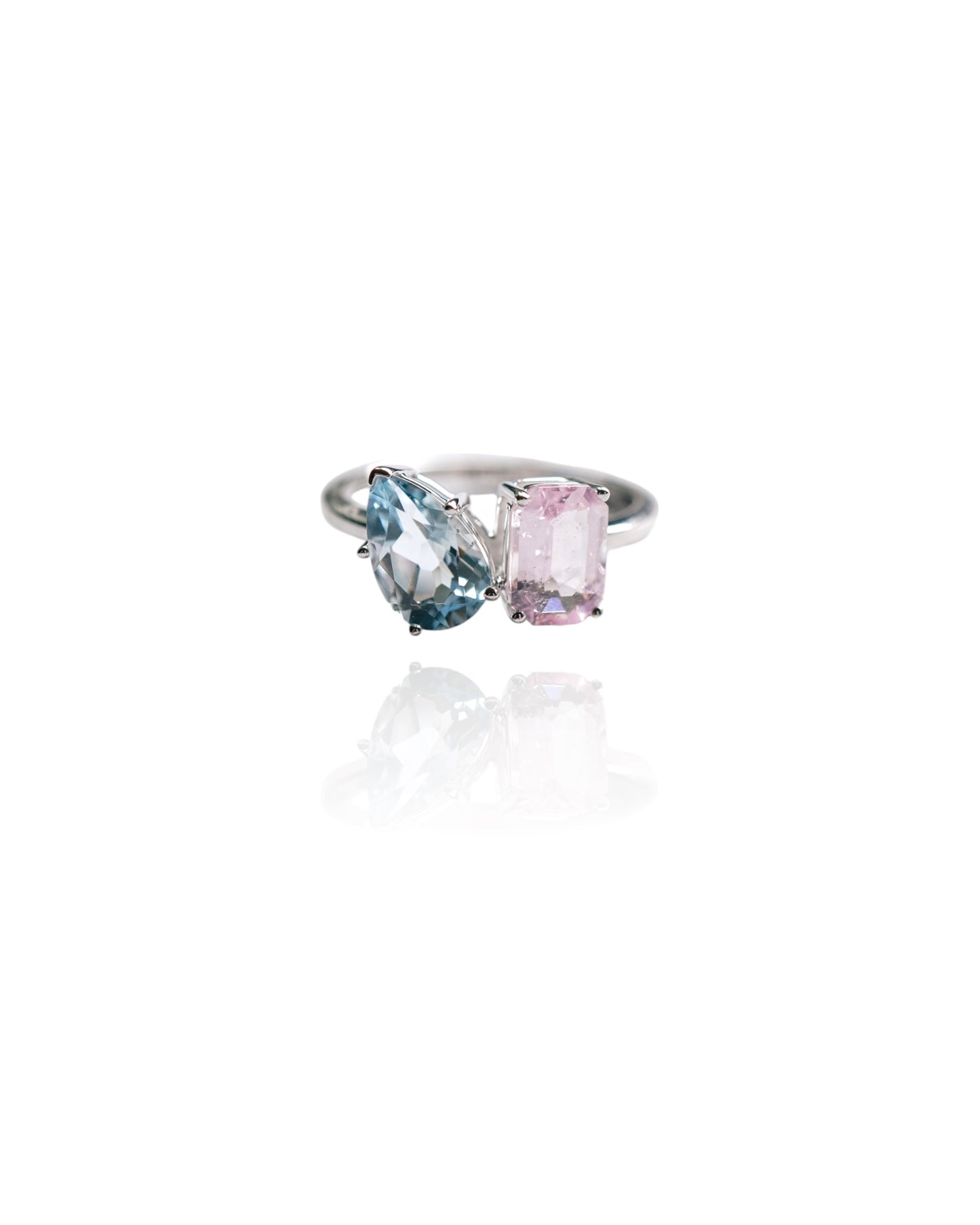 Aquamarine + Morganite Duo-Stone Ring