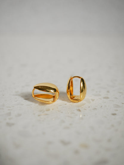 Minimal Teardrop Huggie Earrings