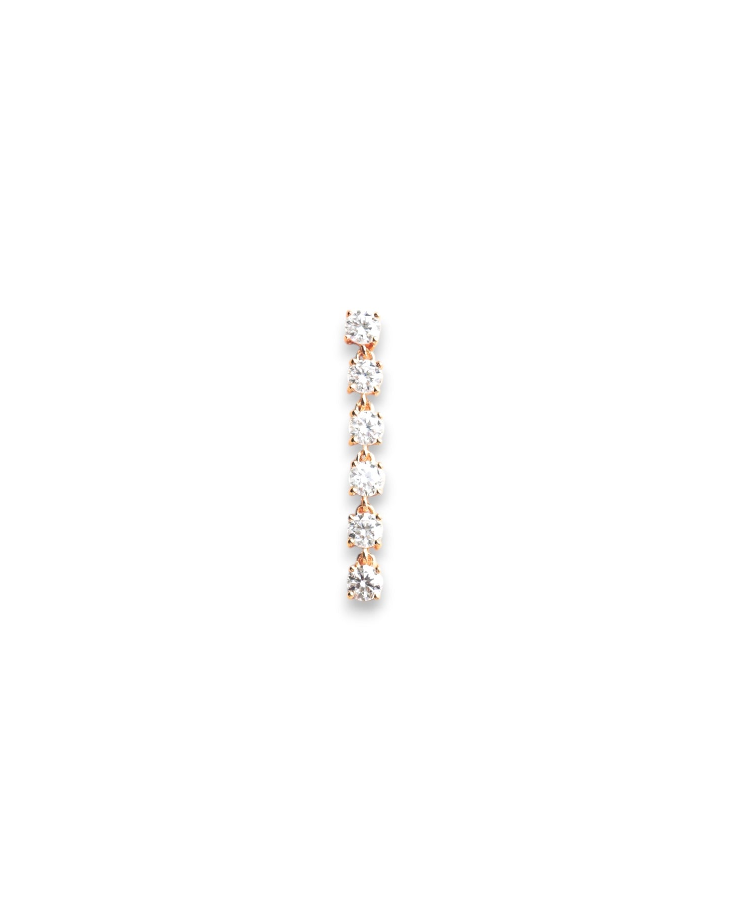 Moissanite Linear Dangle Earring