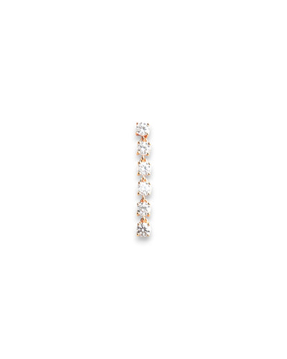 Moissanite Linear Dangle Earring