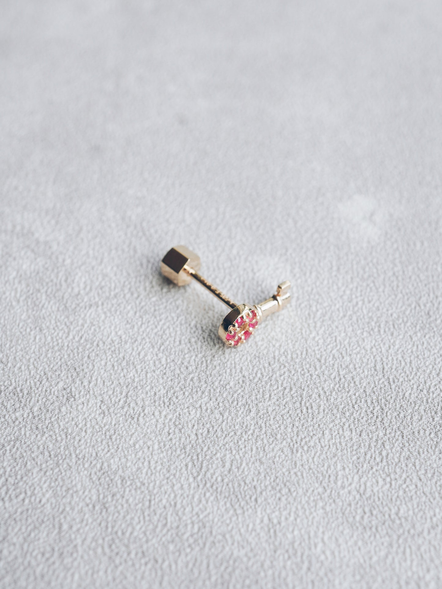 Ruby Key Screw Back Stud