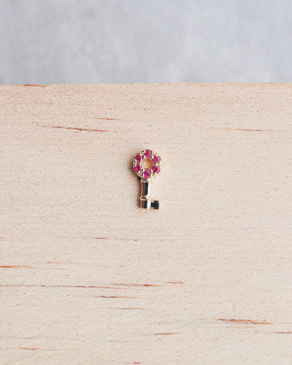 Ruby Key Screw Back Stud