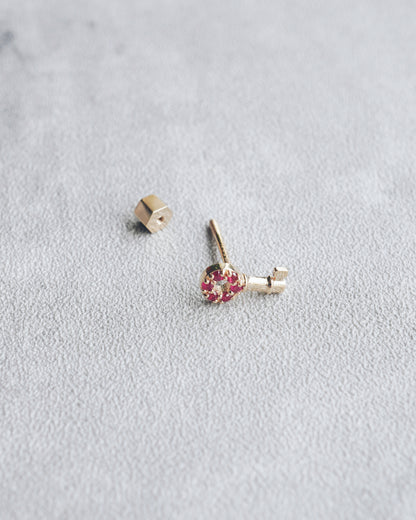 Ruby Key Screw Back Stud