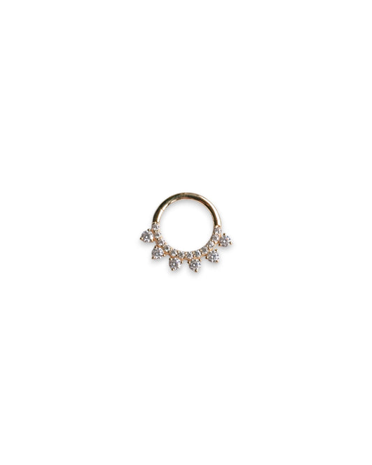 Embellished Moissanite Daith Septum Hoop