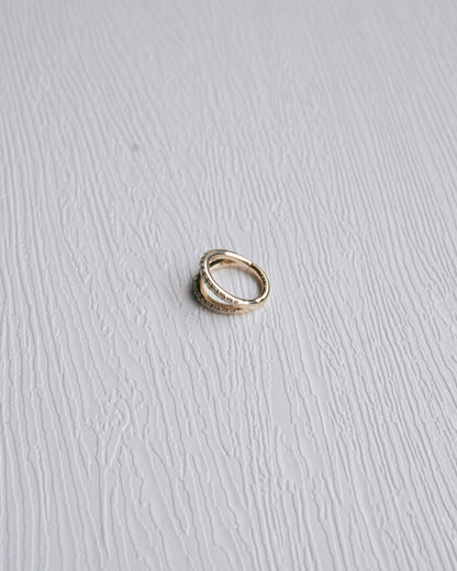 Two Row Pavé Moissanite Hoop