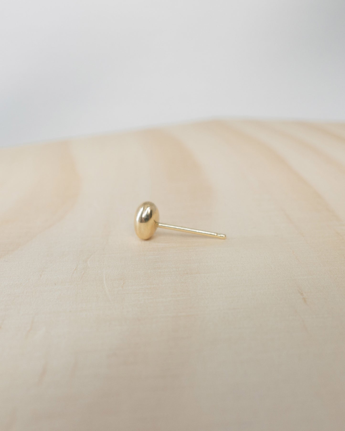 Single 3D Heart Gold Stud