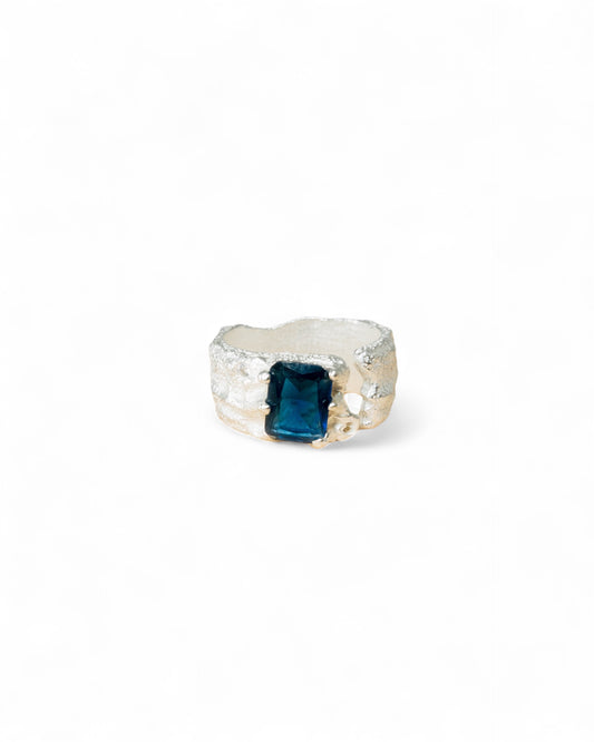 "Abi" blue zirconia ring