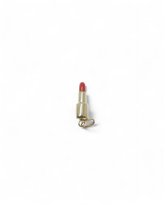 Mini Enamel Red Lipstick Pendant