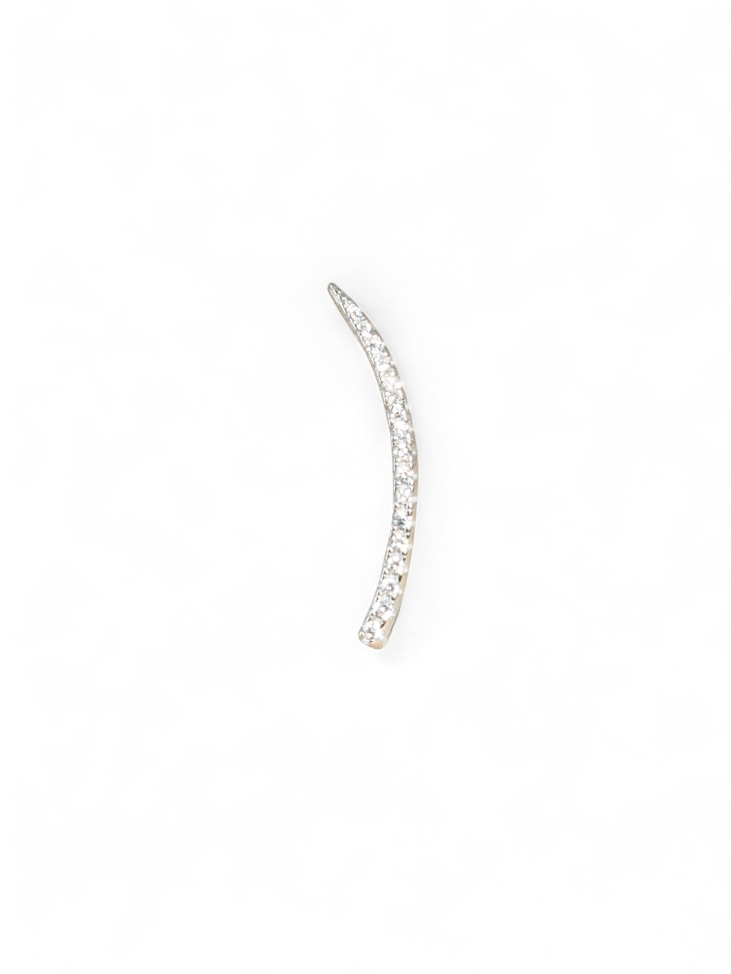 Minimal Pavé Zircon Climber Earring