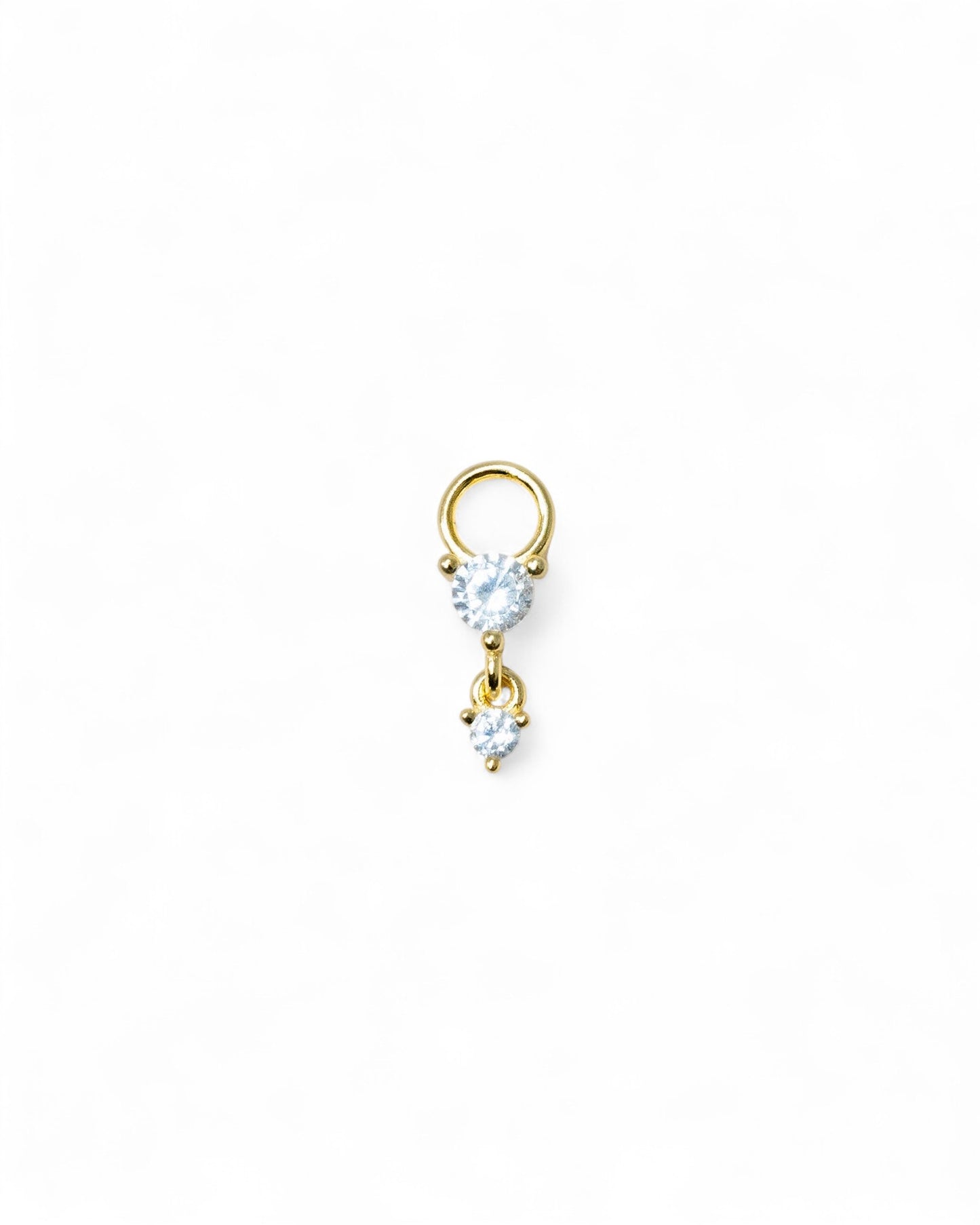 Single Round Dangle Hoop Charm