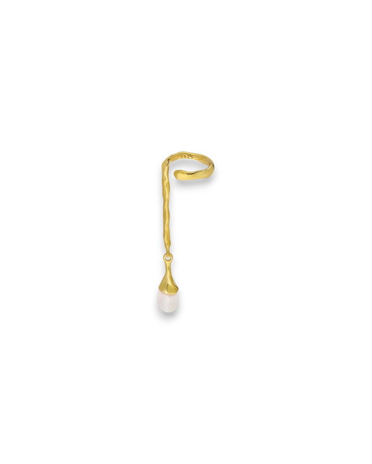 Linear Pearl Drop Ear Cuff