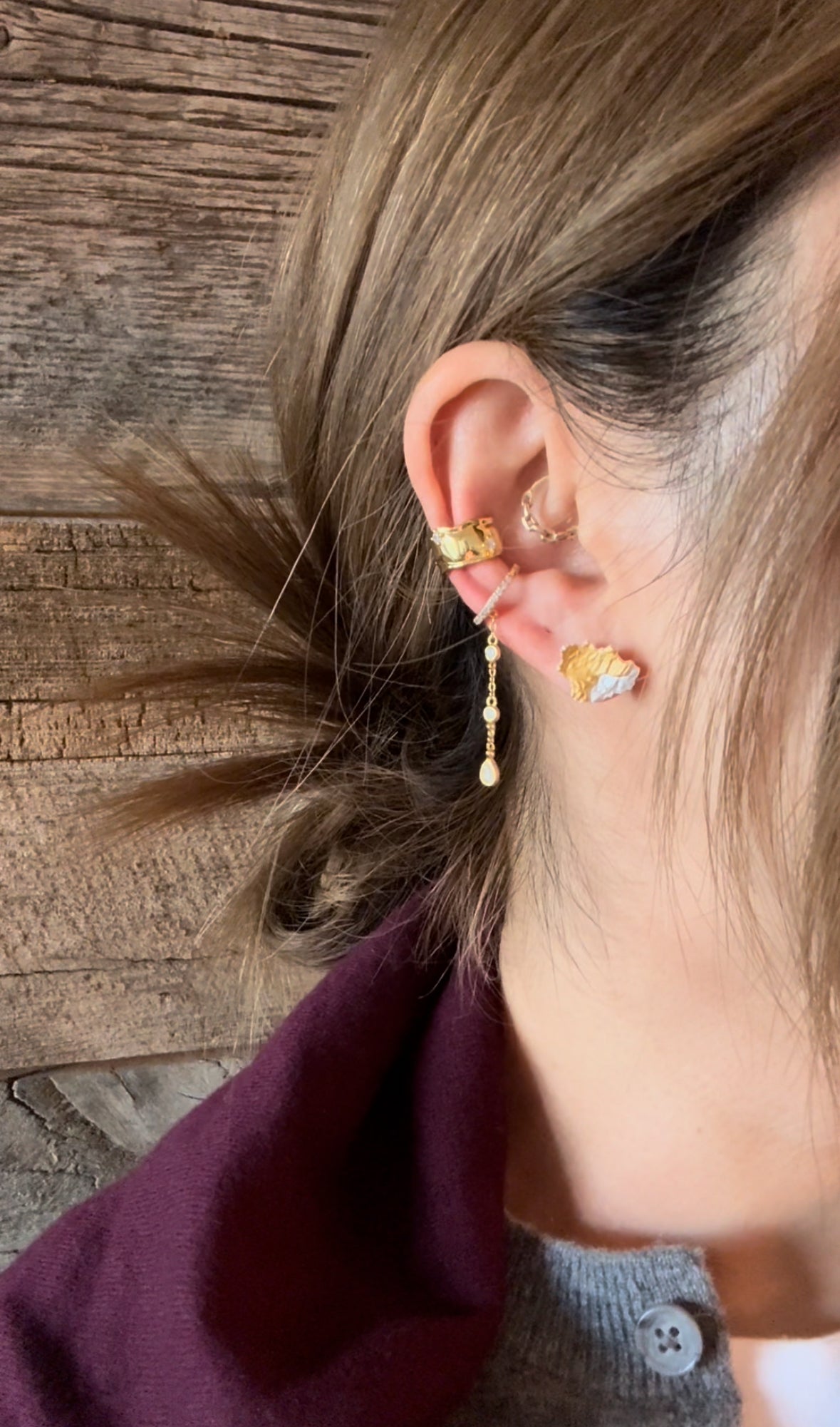 Mismatched Two Tone Earrings