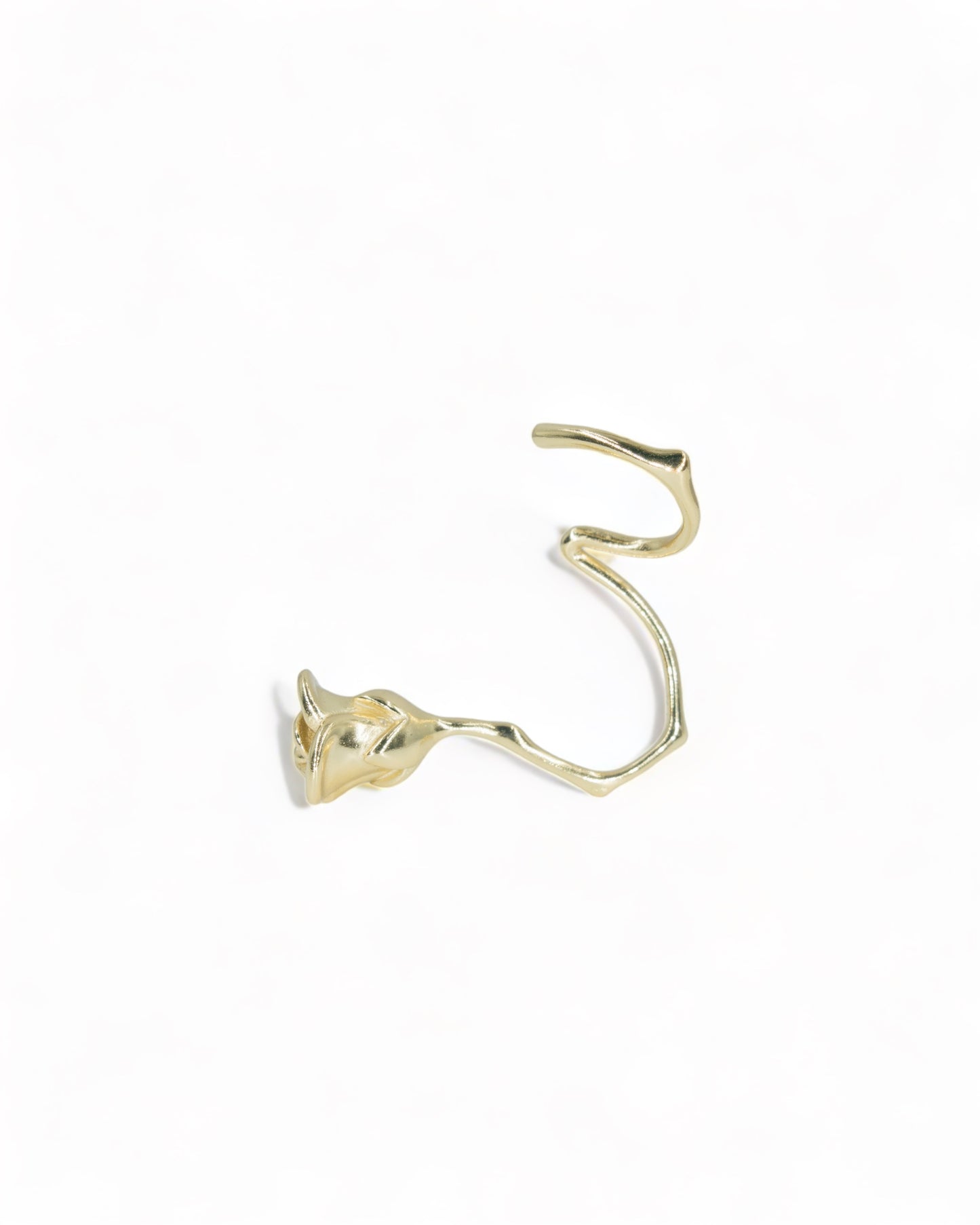 Everlasting Rose Single Earring with Cuff