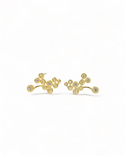 Floating Gold Speckled Earrings