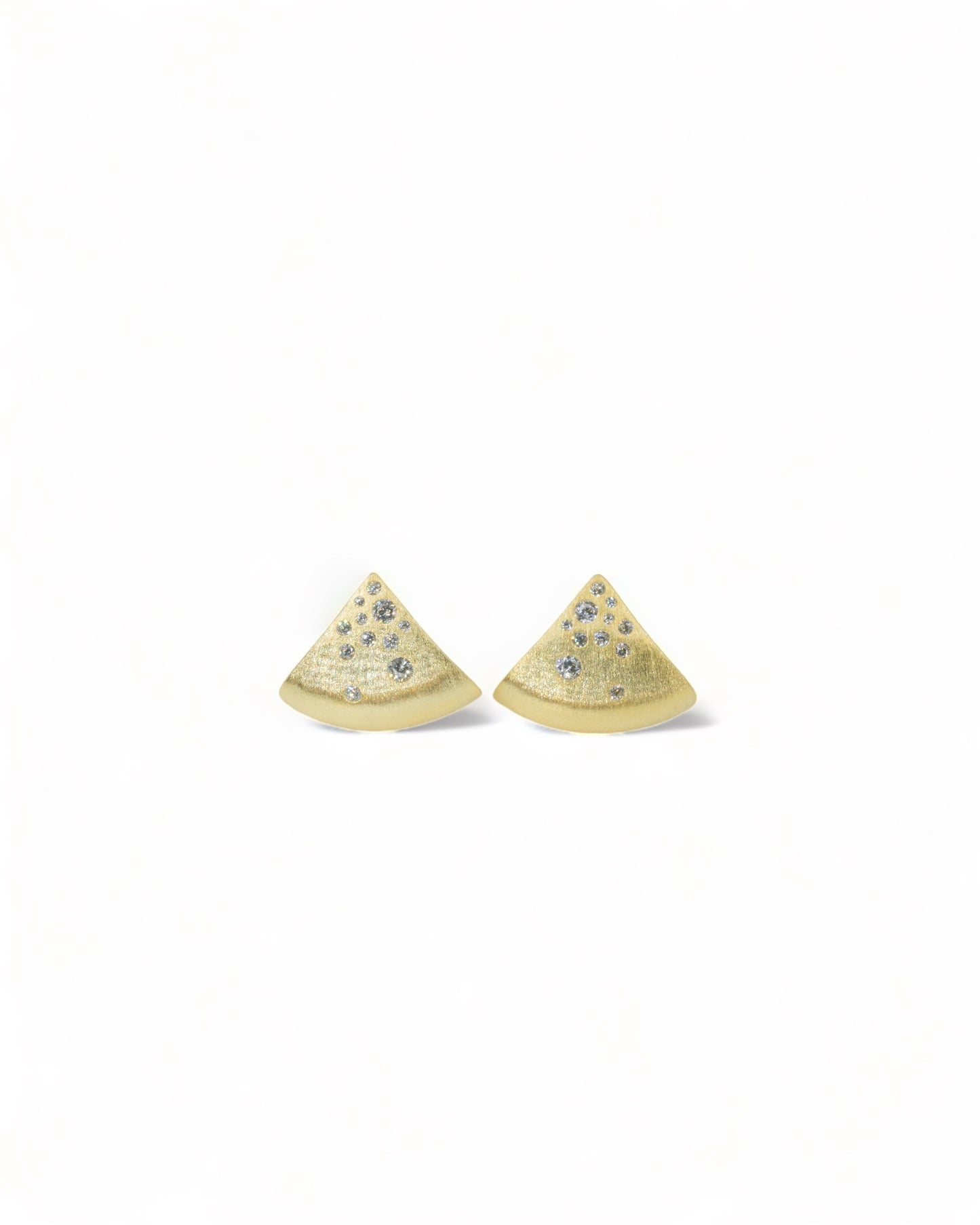 Curved Triangle Hugging Stud Earrings