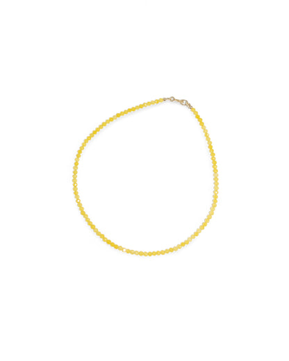 Handmade Yellow Agate Beads Anklet