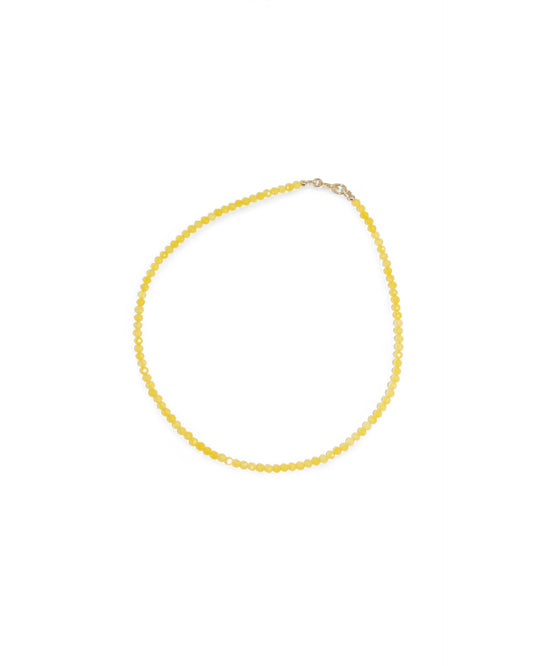 Handmade Yellow Agate Beads Anklet