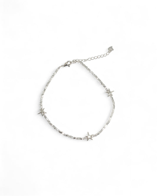 Sterling Silver Starfish Anklet