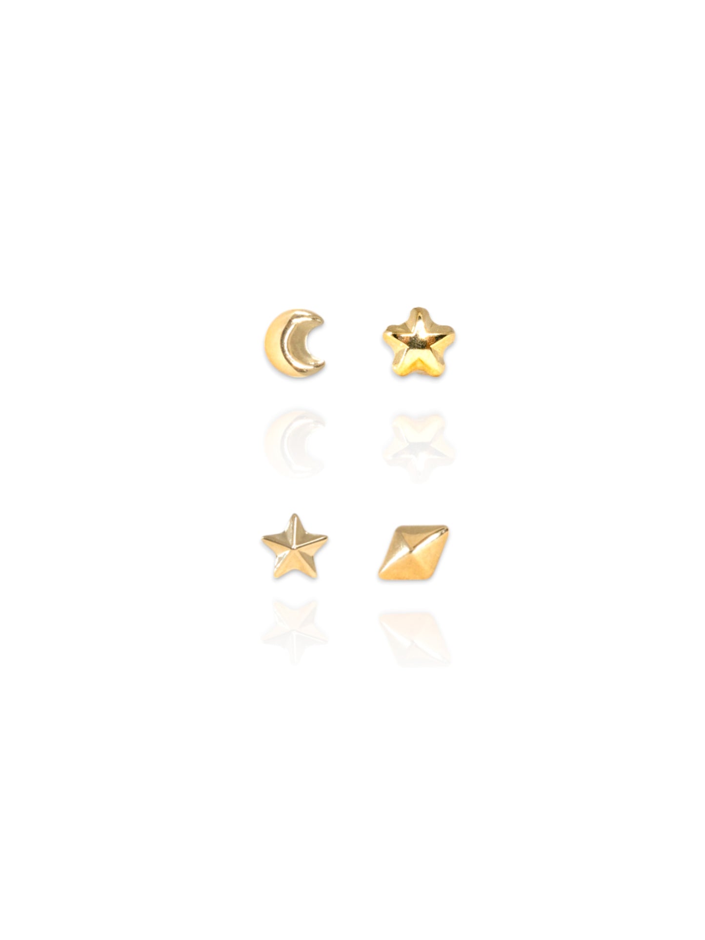 3D Solid Gold Studs Bundle