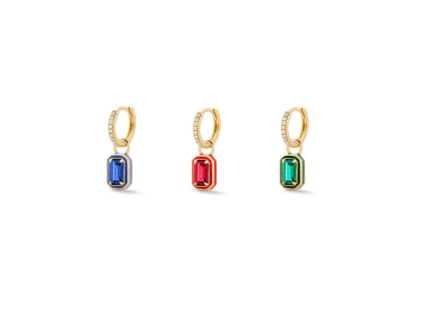 Coloured Crystal Enamel Earrings Bundle