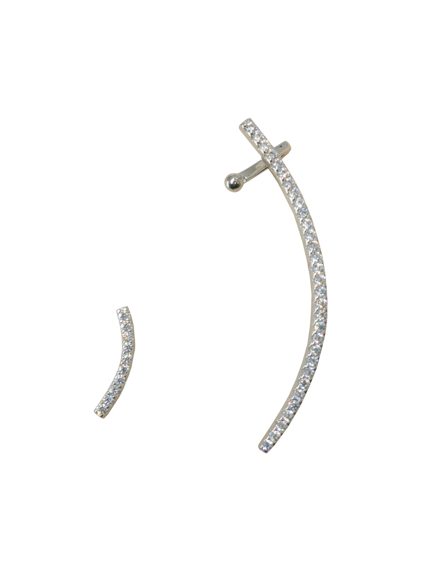 Mismatched Pavé Zirconia Earrings