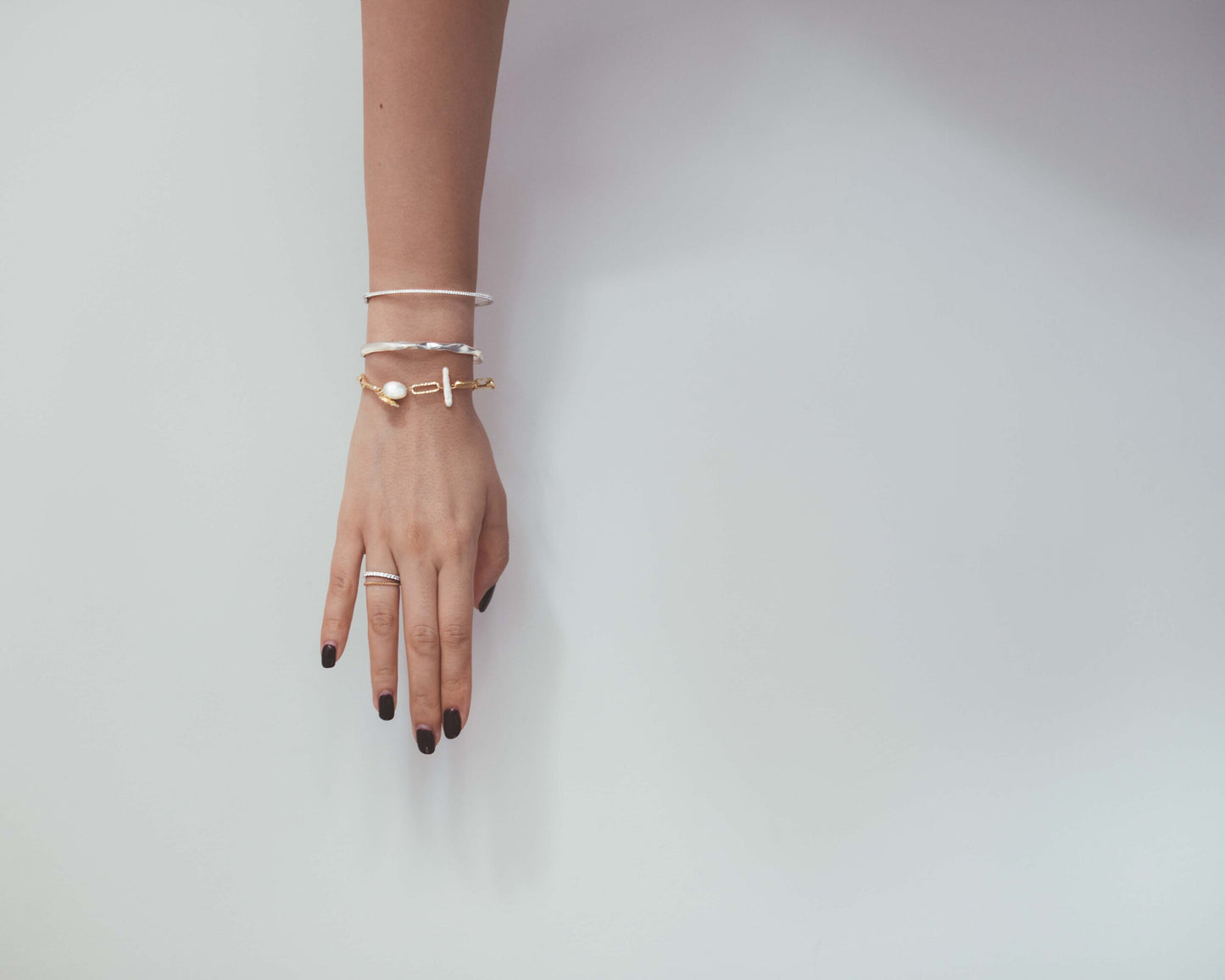 "Océane" baroque pearl links bracelet